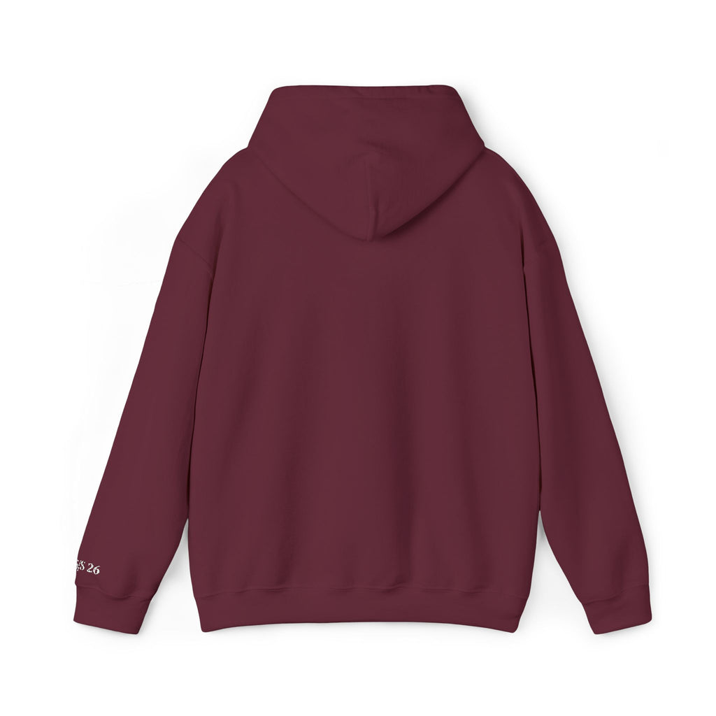 Embroidered "Burning unseen won't light the way" hoodie