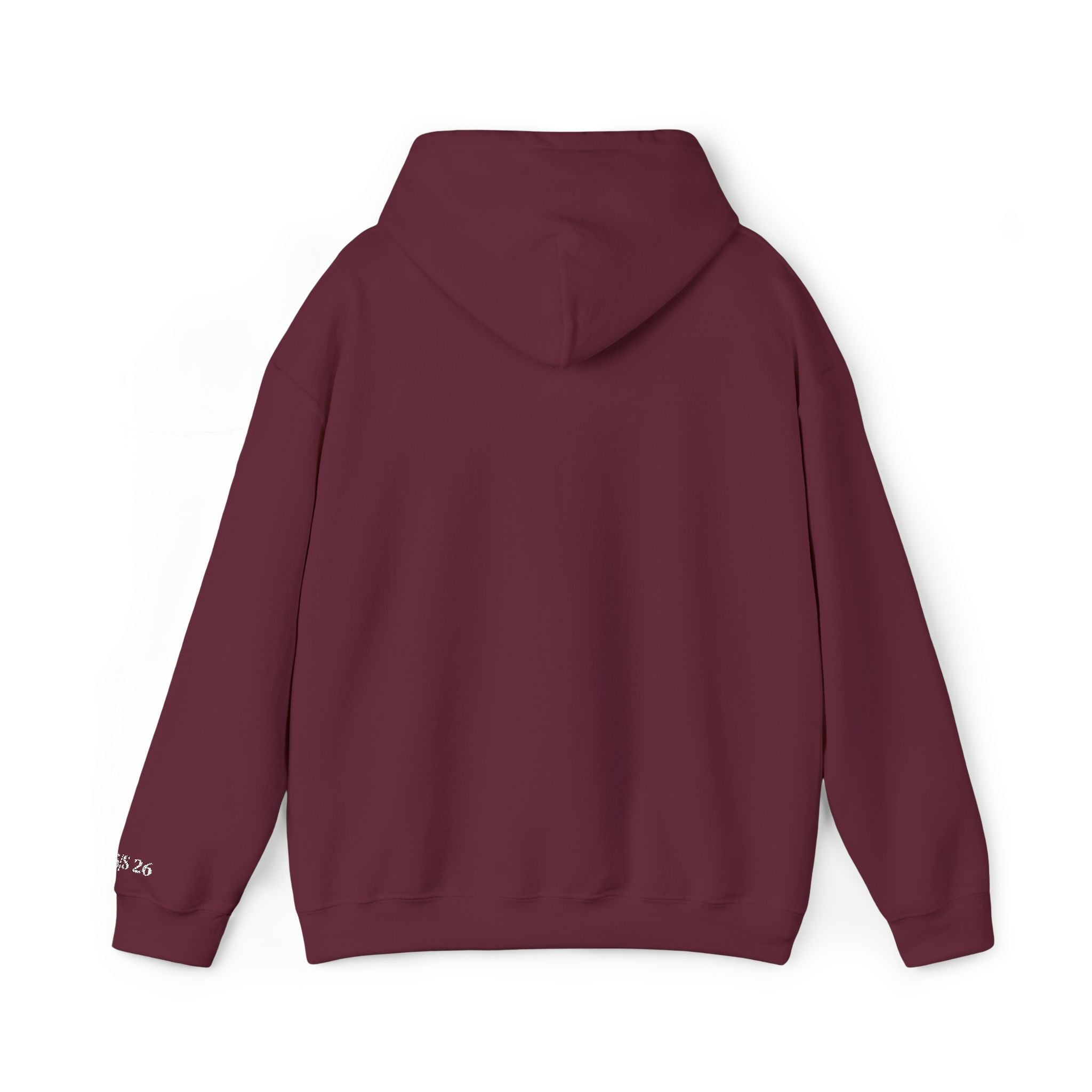 Embroidered "Burning unseen won't light the way" hoodie