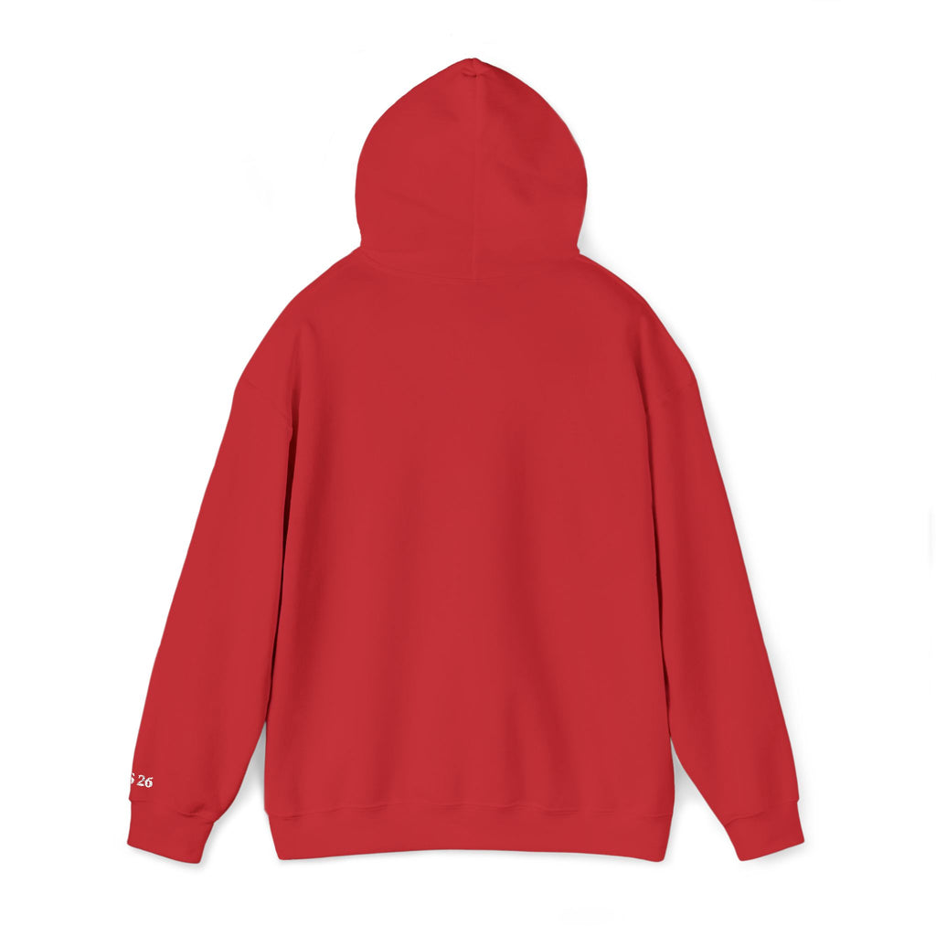 Embroidered "Burning unseen won't light the way" hoodie