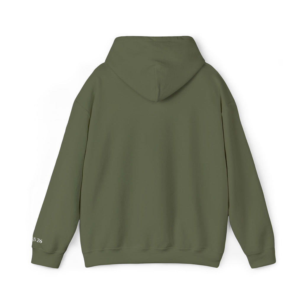Embroidered "Burning unseen won't light the way" hoodie