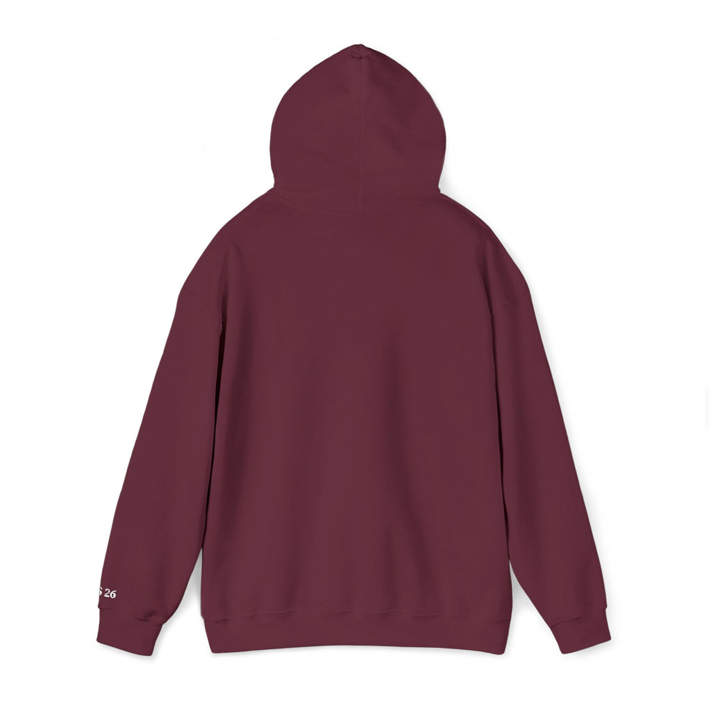 Embroidered "Burning unseen won't light the way" hoodie